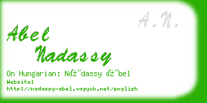 abel nadassy business card